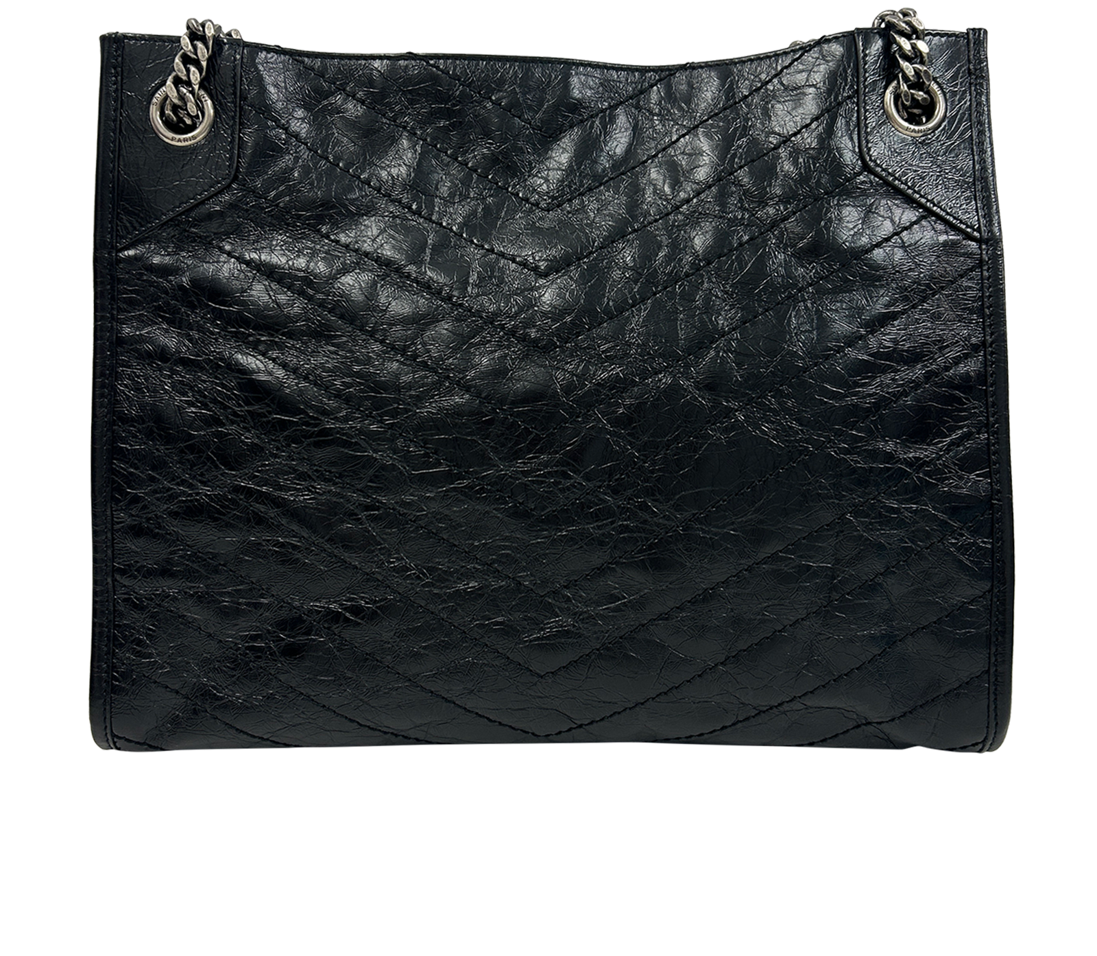 Shopper Niki, 1.200&euro;, Bolso, Negro, Animal - Piel, Vista trasera